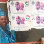 A defaced painting of Alhaji M.K.O Abiola
